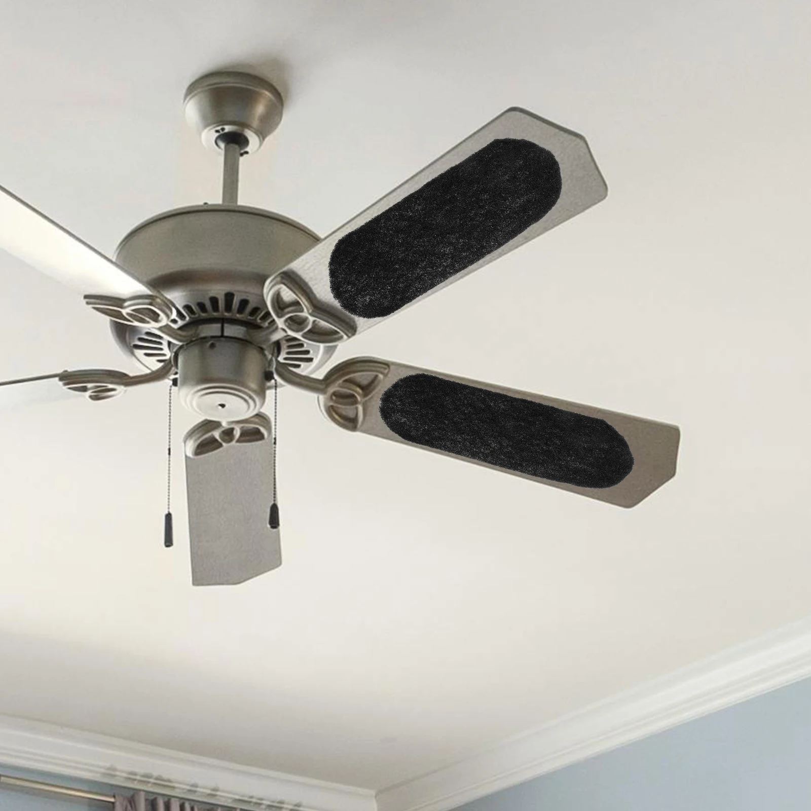 

1Set Ceiling Fan Filter Activated Carbon Self-Adhesive DIY Dust Collection Pads Air Purification Fan Accessory