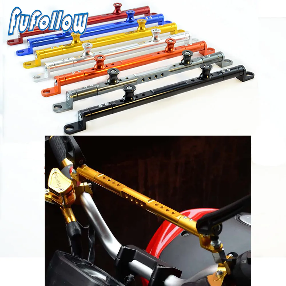 Motorcycle CNC Multifunctional Crossbar Steering Damper Balanced Bar For KYMCO downtown 250 Xciting300 400 500 S400 CT250 AK550