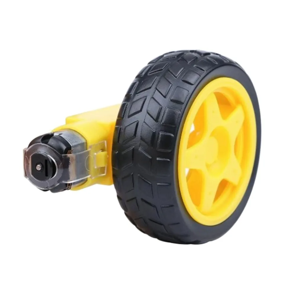 4 Set Rapporto Durevole 1:48 Motore TT DC 3-6V 200RPM Kit Ruota Pneumatico Motori Cambio A Doppio Albero per Smart Car Robot