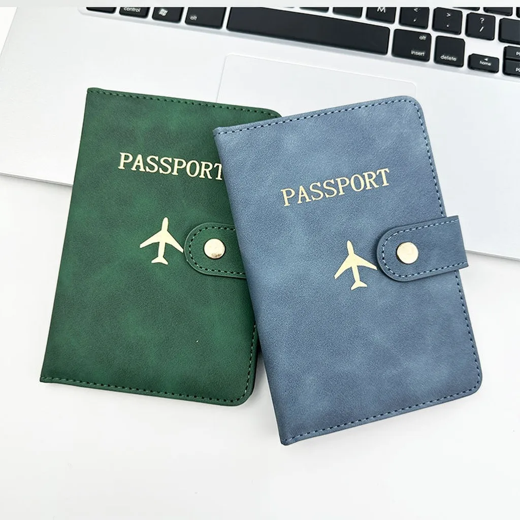 Passport Wallet Solid-Color Rfid Blocking Wallet Travel Wallet Moisture-Proof Passport Holder For International Travel Travel
