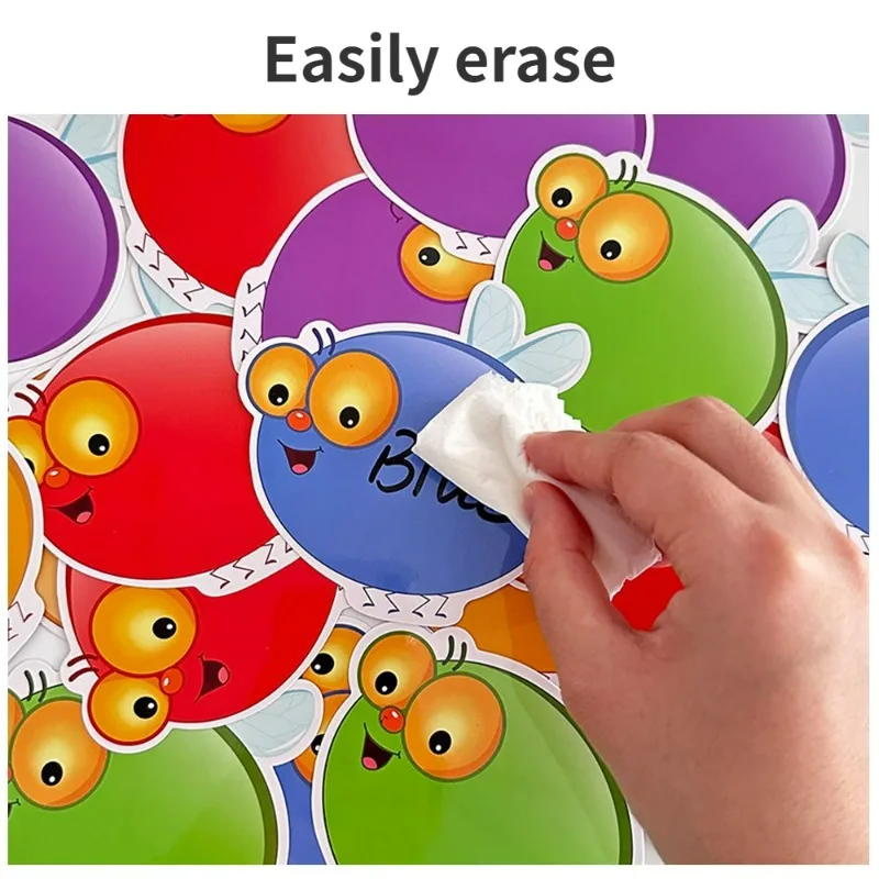 Language Learning Tool for Children - Fly Swatter and Erasable Cards for Interactive English Learning