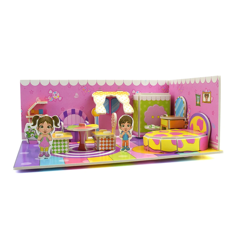 Puzzle 3D pour filles, jeu de construction éducatif, Kit de modèle, cadeau pour enfants de 3 ans