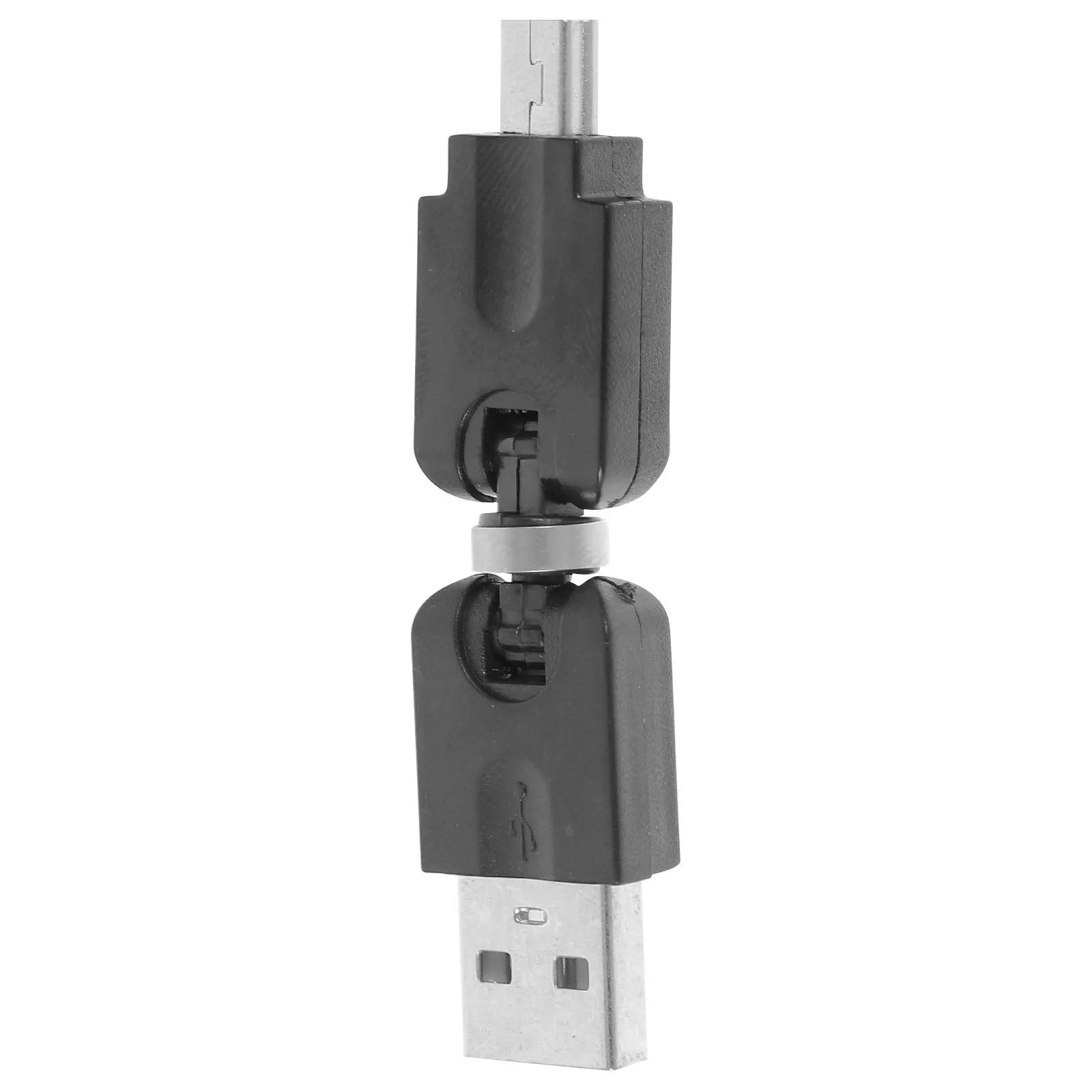 USB Male to Mini USB Female Adapter Compact Extender 360 Rotating Connector Enhanced Portability Fast Data Transfer for Phones