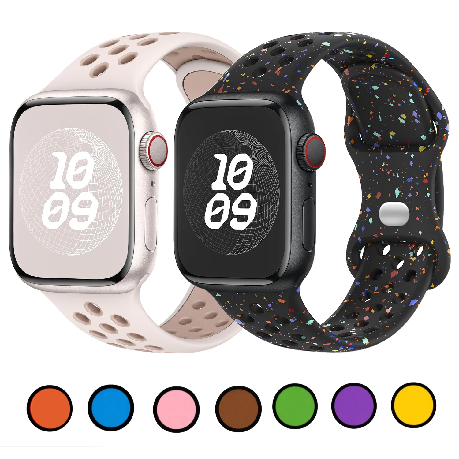 حزام رياضي لساعة أبل 46 مللي متر 42 مللي متر الترا 2 49 مللي متر 40 مللي متر 41 مللي متر 42 مللي متر 45 44 مللي متر سيليكون سوار lWatch Series10 9 8 SE 7 الفرقة #1