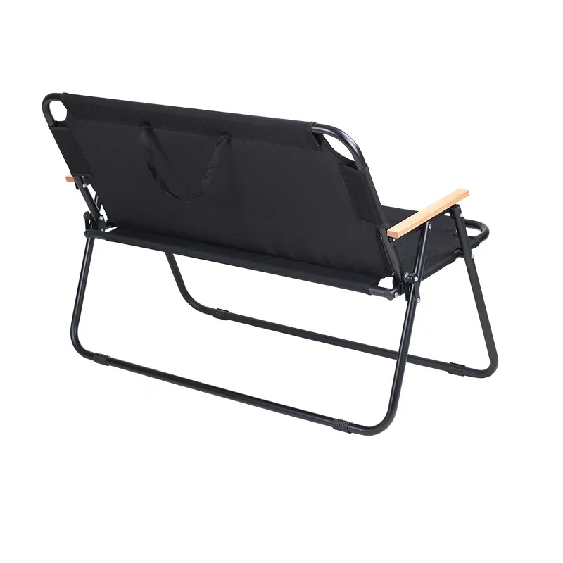 Outdoor Chair Double Living Leisure Seat  Backrest Chair Bench Natural Chair Room Camping Folding Chair