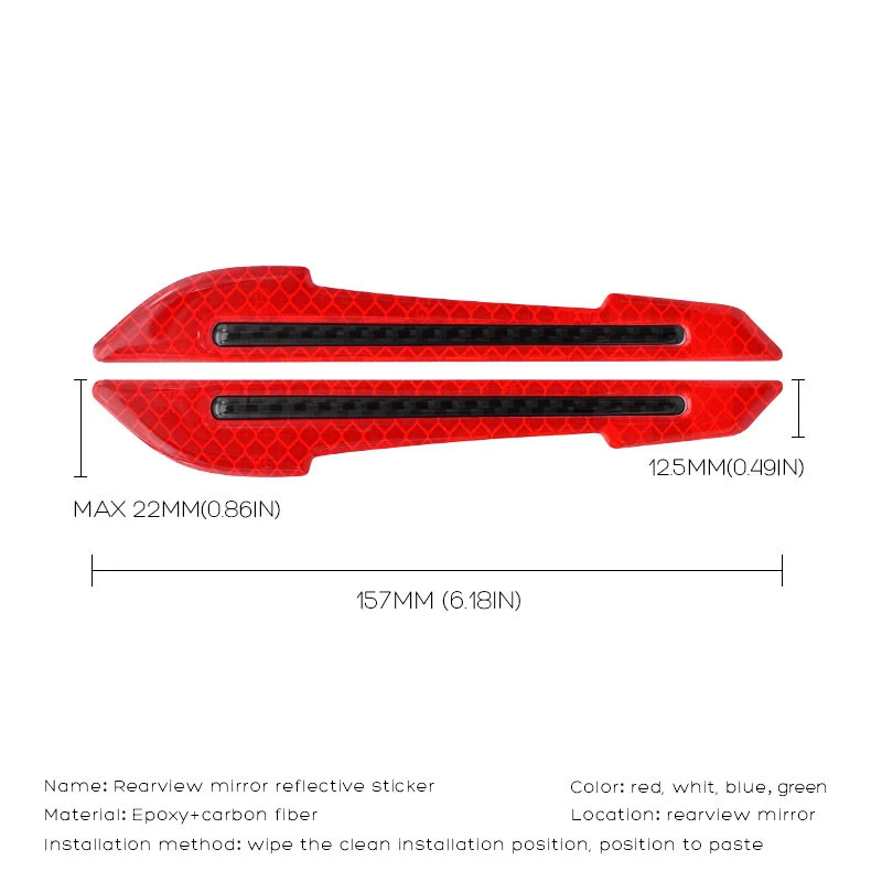 Tiras reflectantes para parachoques de coche, 2 uds., estilo de advertencia de seguridad para accesorios para vehículos, Stiker para suministros de seguridad para coche Audi 80