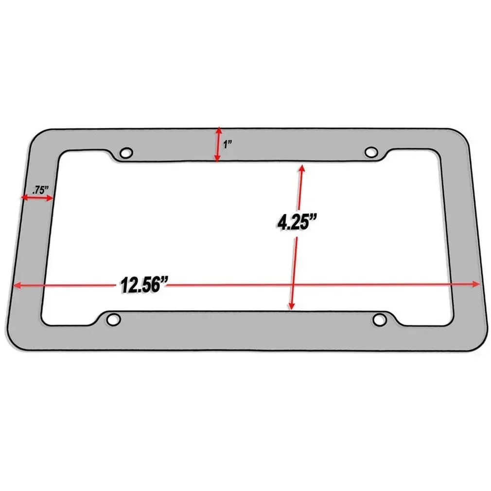 2 Pieces High-Quality Carbon Fiber Textured Universal US/CA Standard Size License Plate Frame Covers - Car Accessories