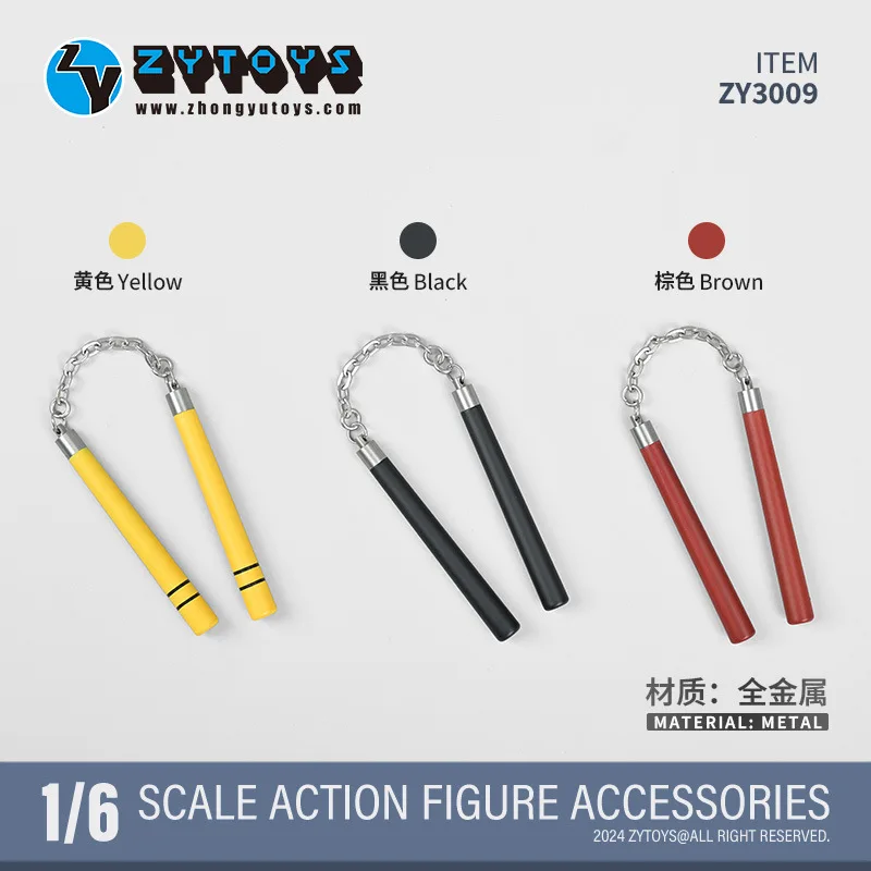 ZYTOYS ZY3009 1/6 Scale Nunchakus Model 15.8cm Weapon Scene Accessories Props Fit 12'' Soldier Action Figure Body Dolls