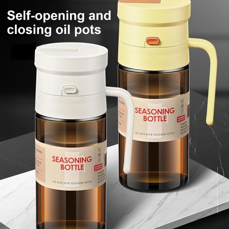 Precise Control Glass Oil Dispensers Practical Auto Lid Oil Dispenser Stable Materials Suitable for Travel and School