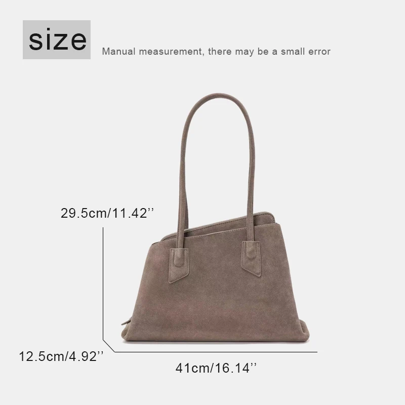 Customize Initials Leather Tote Bag For Women Luxury Designer Handbag 2026 New Suede Cowhide Multi-Compartment Underarm Shoulder