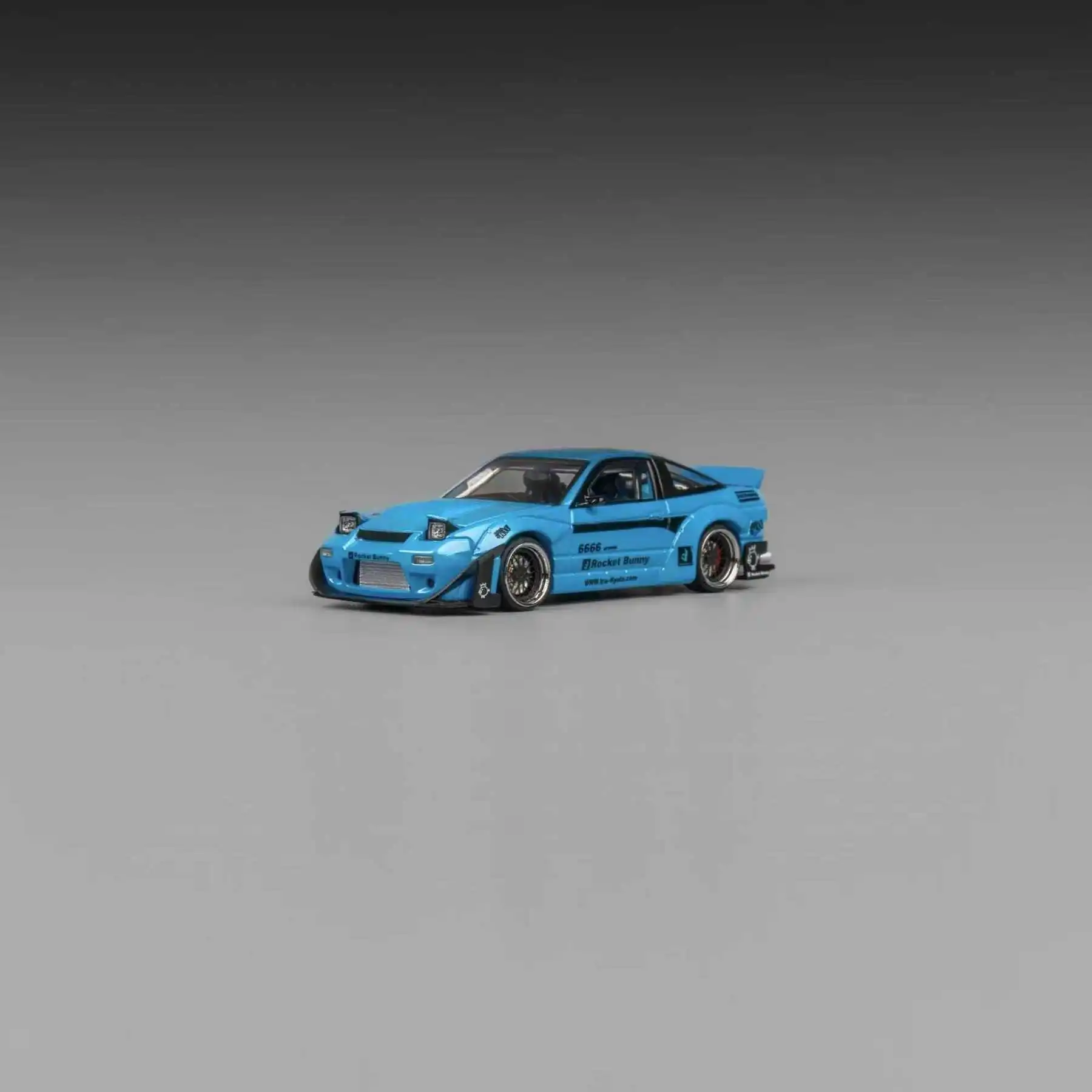 MT In Stock 1:64 Pandem S13 Silvia 180SX Type X Baby Blue Diecast Diorama Car Model Collection Toys MicroTurbo