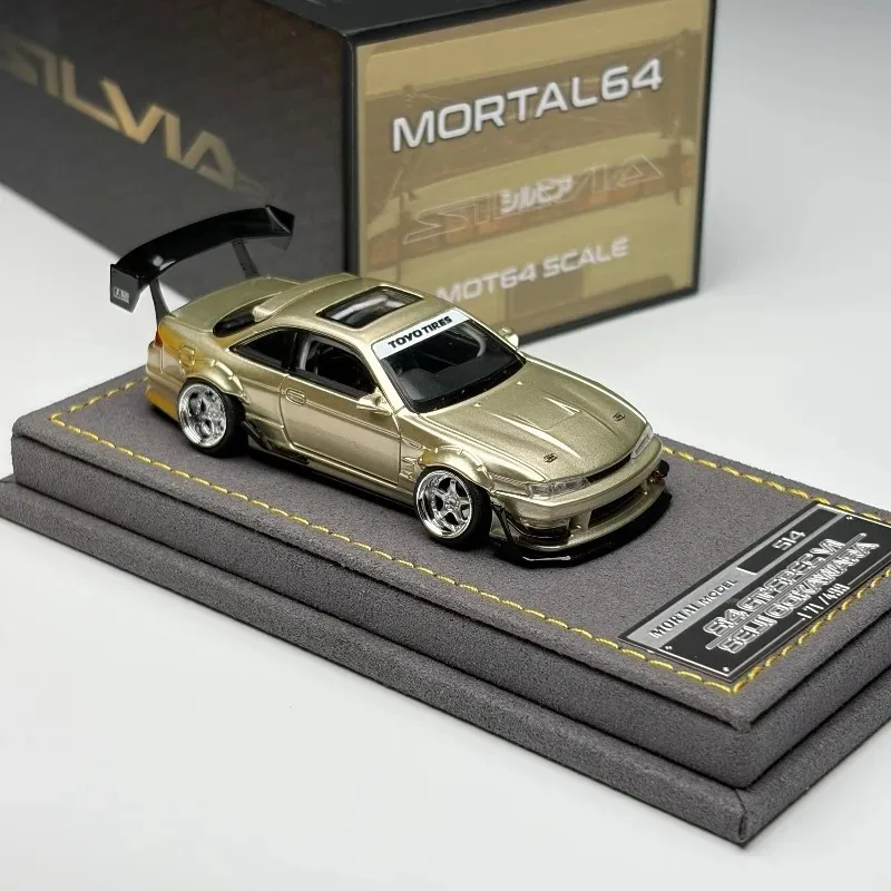 MORTAL 1:64 S14 GT-SPEC V1 Custom Color  Alloy Die Casting Car Model Collection Model Boy Gift Christmas Gift Gifts for Men