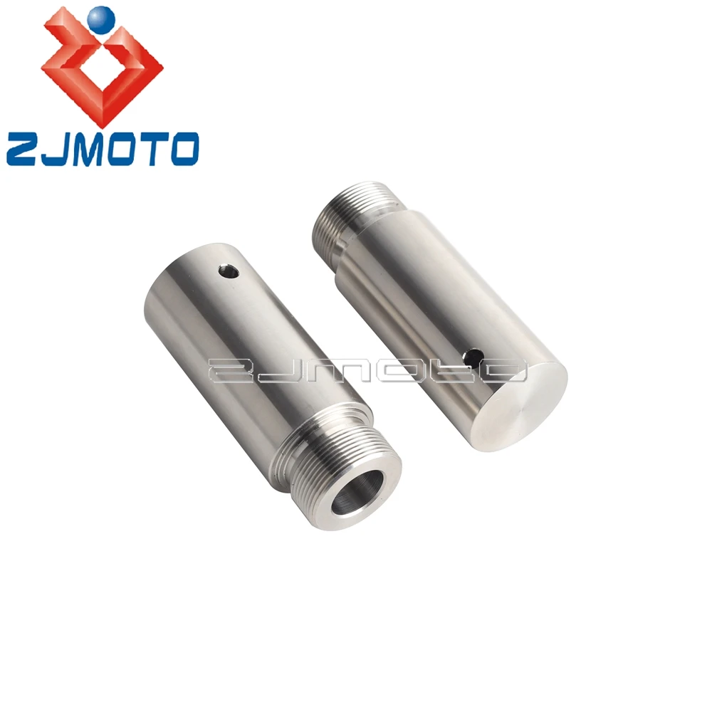 Chrome Steel Motorcycl 39mm Fork Tube 2-5 Inch Extensions For Harley Dyna Glide Sportster XL 883 1200 Front Fork Tubes Extender