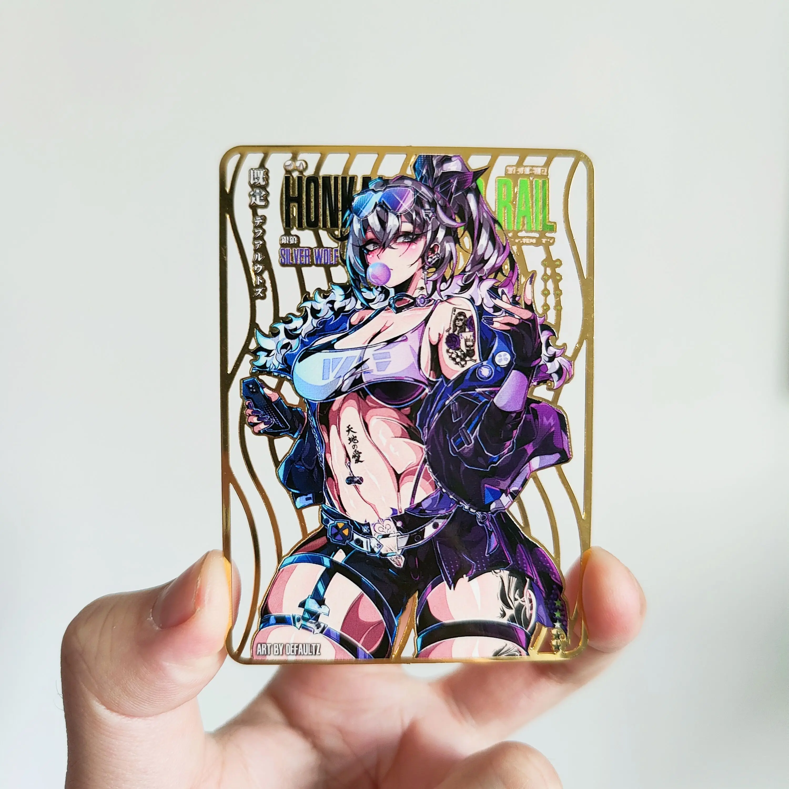 Anime Honkai: Star Rail Silver Wolf Kafka Cosplay Cartoon Metal Card Hollowed-out Bookmark Page-marker Fiche Adorn Xmas Gift