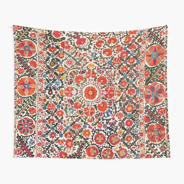 Bokhara Suzani Antique Uzbekistan Floral  Tapestry Hanging Home Printed Colored Living Towel Bedspread Blanket Beautiful Wall