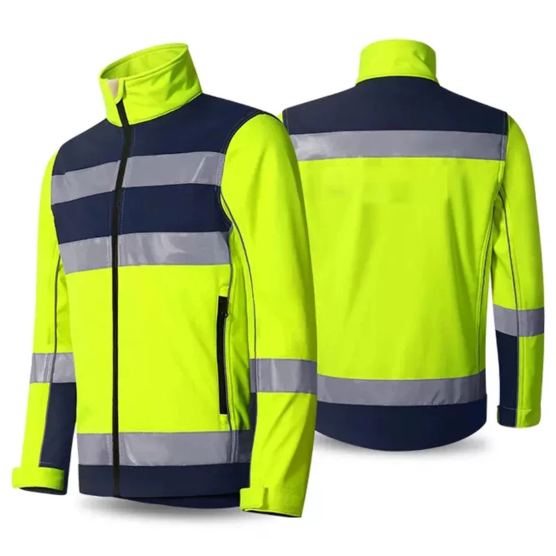 Mens Cycling Jacket Waterproof Breathable High Visibility Workwear