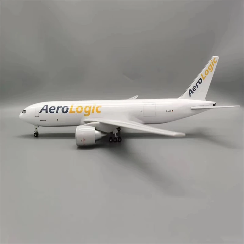 B777-200 AeroLogic Aero Scale 1:157 47cm Aircraft Model Ornament With Lights And Wheels Airplane Light And Wheels Airplane Model