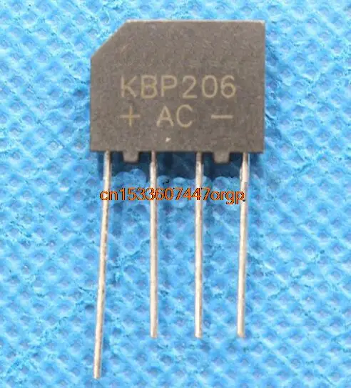 

Free Shipping 100pcs/lot KBP206 2A 600V Bridge Rectifier High-Speed KBP206G best quality.