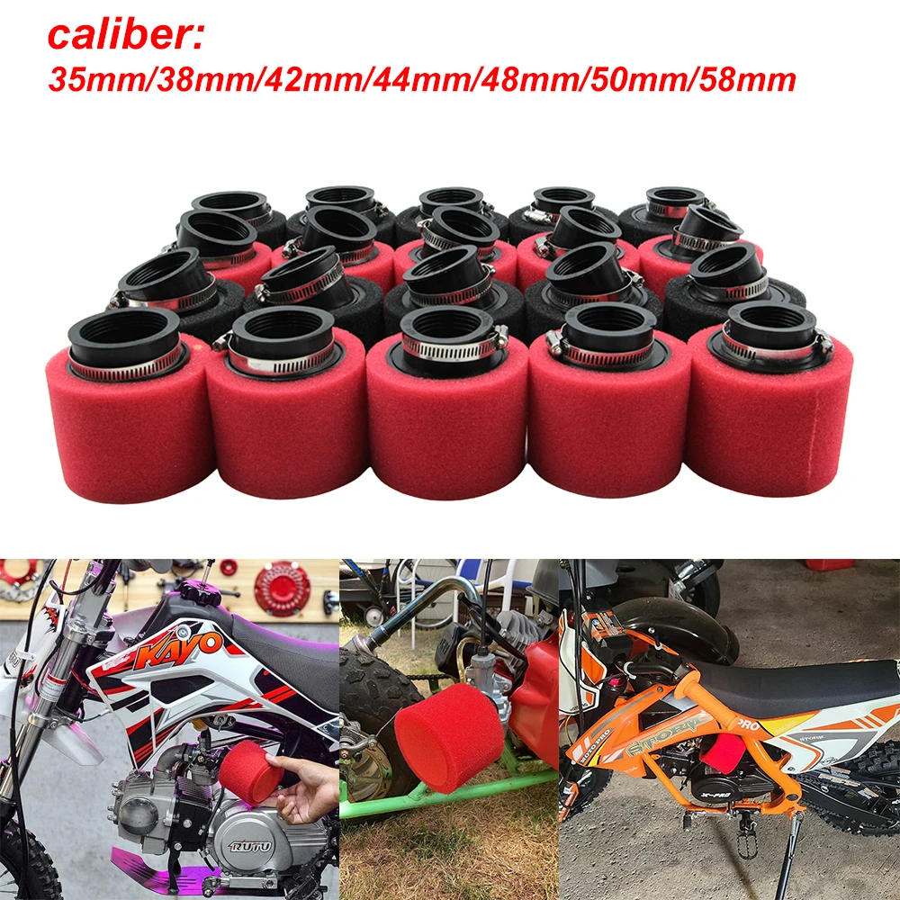 Motorcycle Foam Air Cleaner 35mm-58mm Adjustable Clamp Air Intake Filter For 50cc 70cc 110cc 125cc Dirt Pit Bike