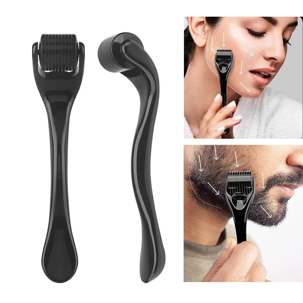 เดอร์มา โรลเลอร์สำหรับใบหน้าร่างกายผมเคราการเจริญเติบโต 540 ลูกกลิ้งต่อต้านริ้วรอยฟื้นฟูผิวใบหน้าลูกกลิ้งเครื่องมือดูแลผิวสำหรับผู้ชายผู้หญิง