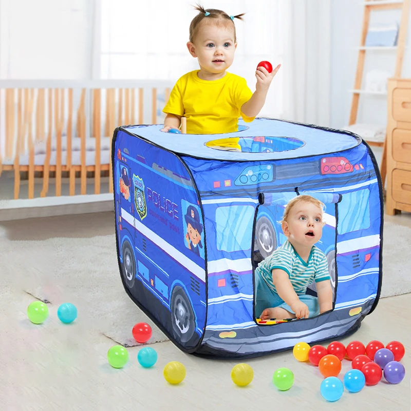 الأطفال داخلي في الهواء الطلق سيارة خيمة لعبة الأميرة صبي طفل لعبة اللعب منزل لعبة كرة قابلة للطي بركة منزل شاحنة مطافئ نمط خيمة اللعب #1