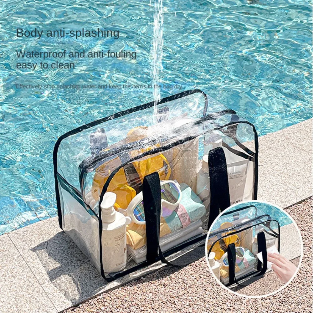 

Прозрачная косметичка из ПВХ, водонепроницаемая большая вместительная сумка для хранения плавания, косметичка, пляжный органайзер, пляжная сумка для плавания