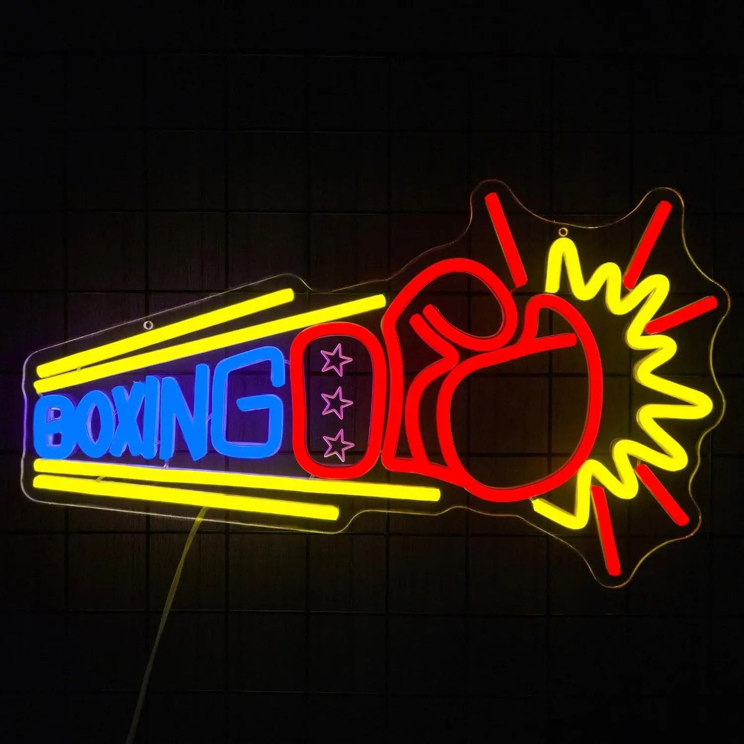 قفازات الملاكمة المناسب النيون تسجيل الرياضة بار ضوء النيون USB عكس الضوء LED لصالة الألعاب الرياضية الملاكمة الدائري الملاكمة النوادي والرجل الكهوف ديكور هدية