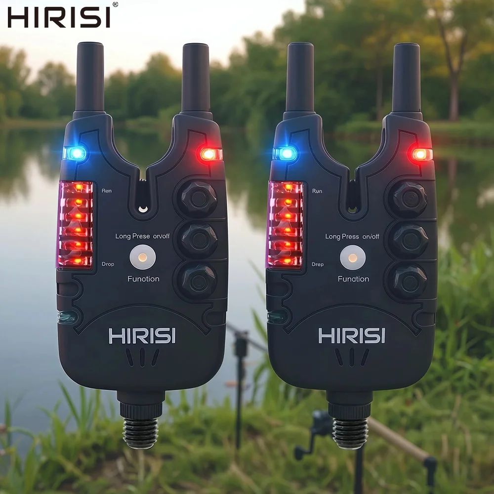 Alarmes de morsure de carpe Hirisi B150 avec lumière LED, volume réglable, tonalité, sensibilité, indicateurs de morsure, accessoires de pêche