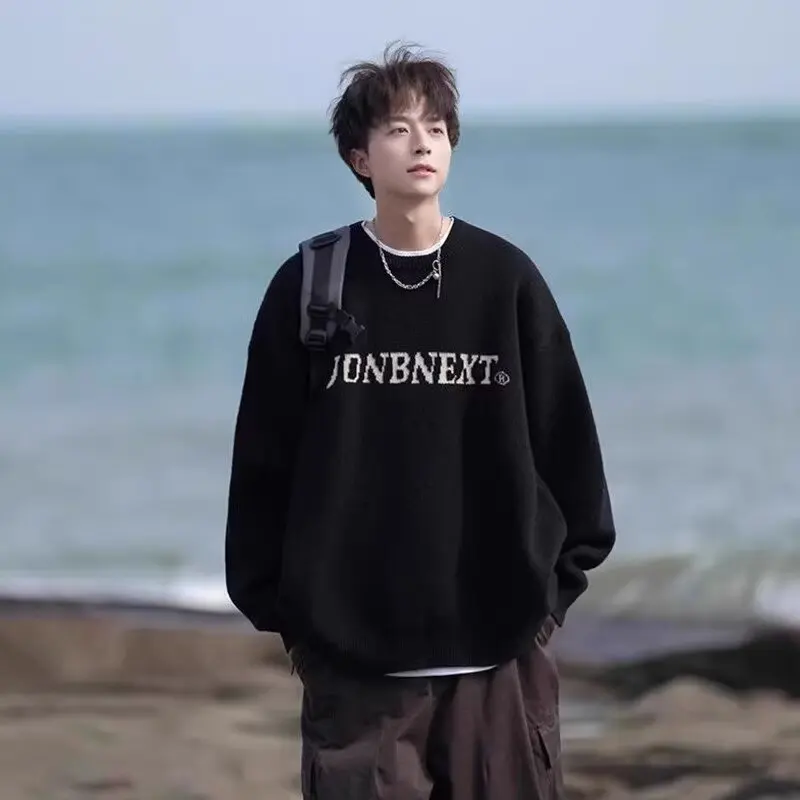 China-Chic Vintage Pullover Sweater Loose Casual Thickened Warm Knit in Autumn and Winter