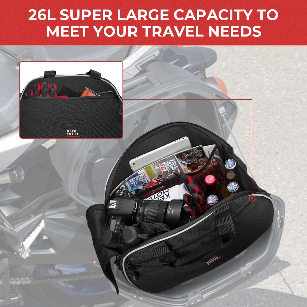 Pannier Liner Für YAMAHA TRACER 900GT 2018 2019 Sattel Tasche TDM 900 Sattel Taschen gepäck taschen Schwarz Für Pannier Liner FJR 1300 26L