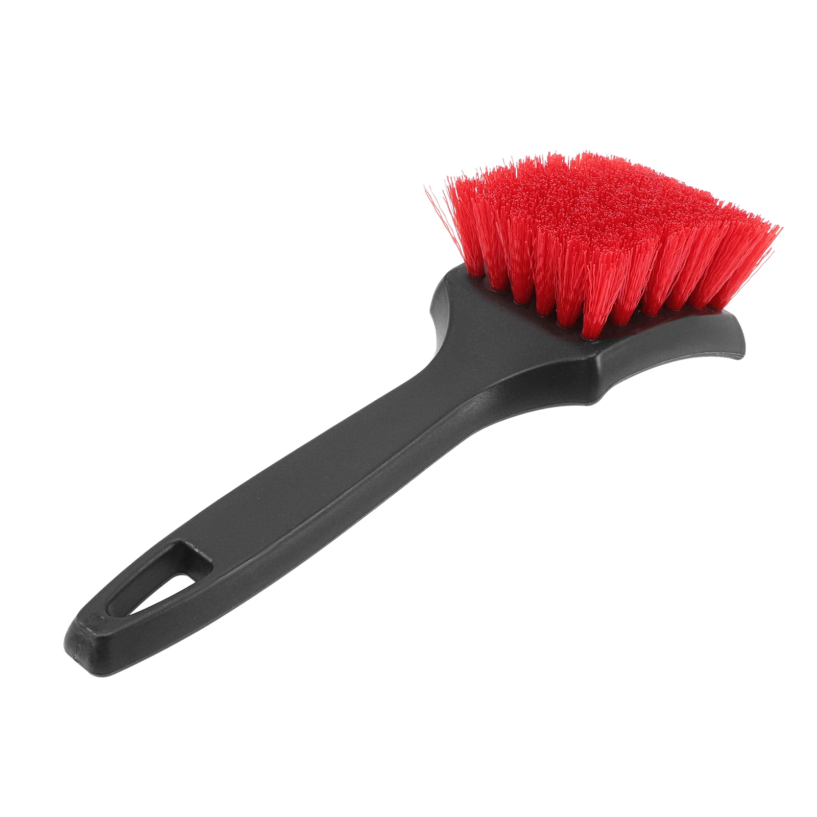 

Tire Brush Tools Car Wheel Cleaner Short Handle Red Plastic Blue Bristles Durable Design Car Wash Detailing Brush Storage