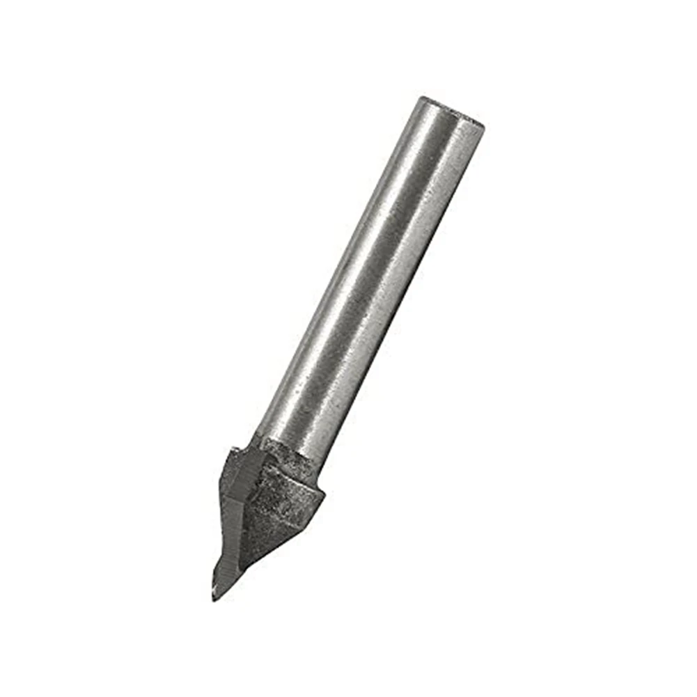 60 ° CNC نحت الخامس الأخدود ثلاثية الأبعاد راوتر 6X10 مللي متر 1/4 بوصة مقبض النجارة نحت سكين قطع أداة كامل طول 50 مللي متر-ABUA #3