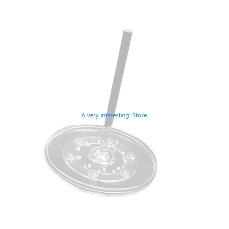 Hilo giratorio y soporte rosca transparente hilo hilo ABS escritorio soporte colchoneta dispensador hilo U6XC