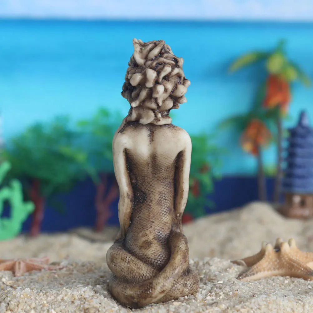 Premium Resin Medusa Sculpture Craft Home Decor Statue for Living Room Bedroom Shelf Tabletop Church Display Ornament