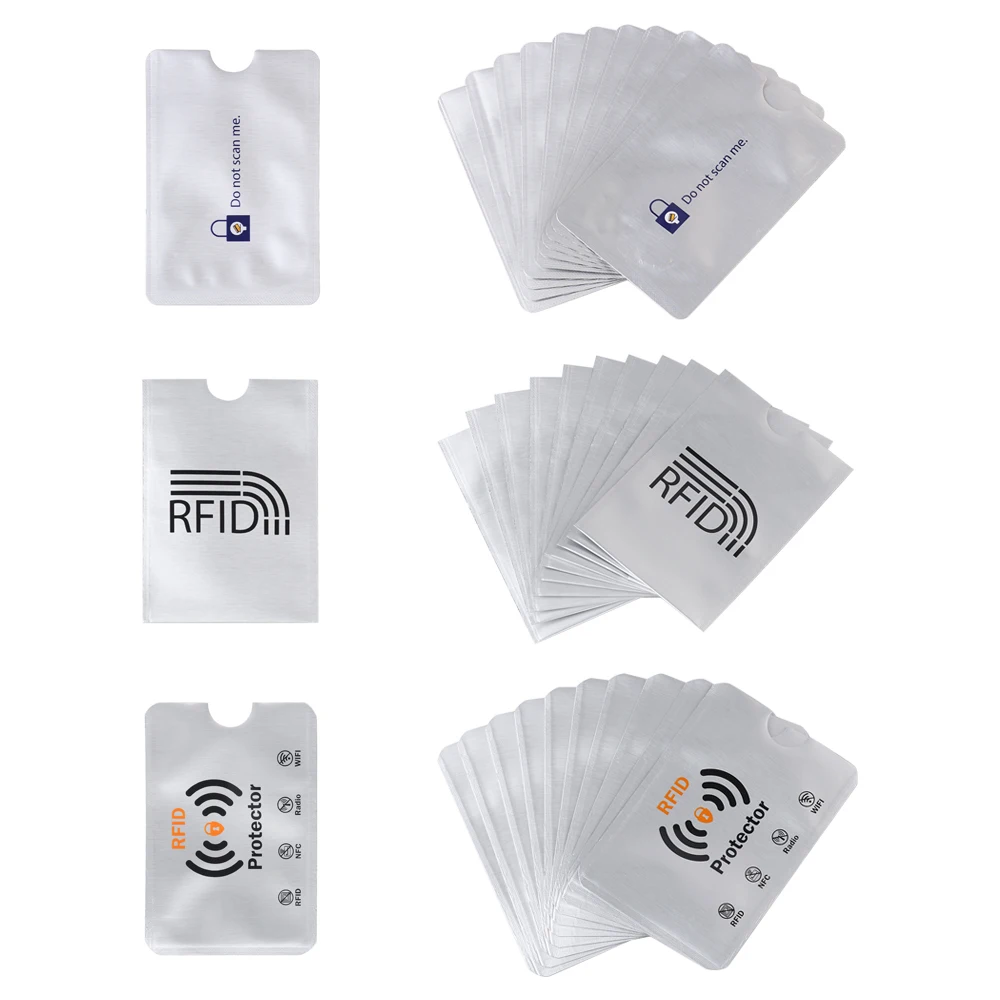 10pcs Smart Anti Theft Aluminium Anti Rfid Wallet Card Holder Cards Protector Sleeve ID Bank Card Case