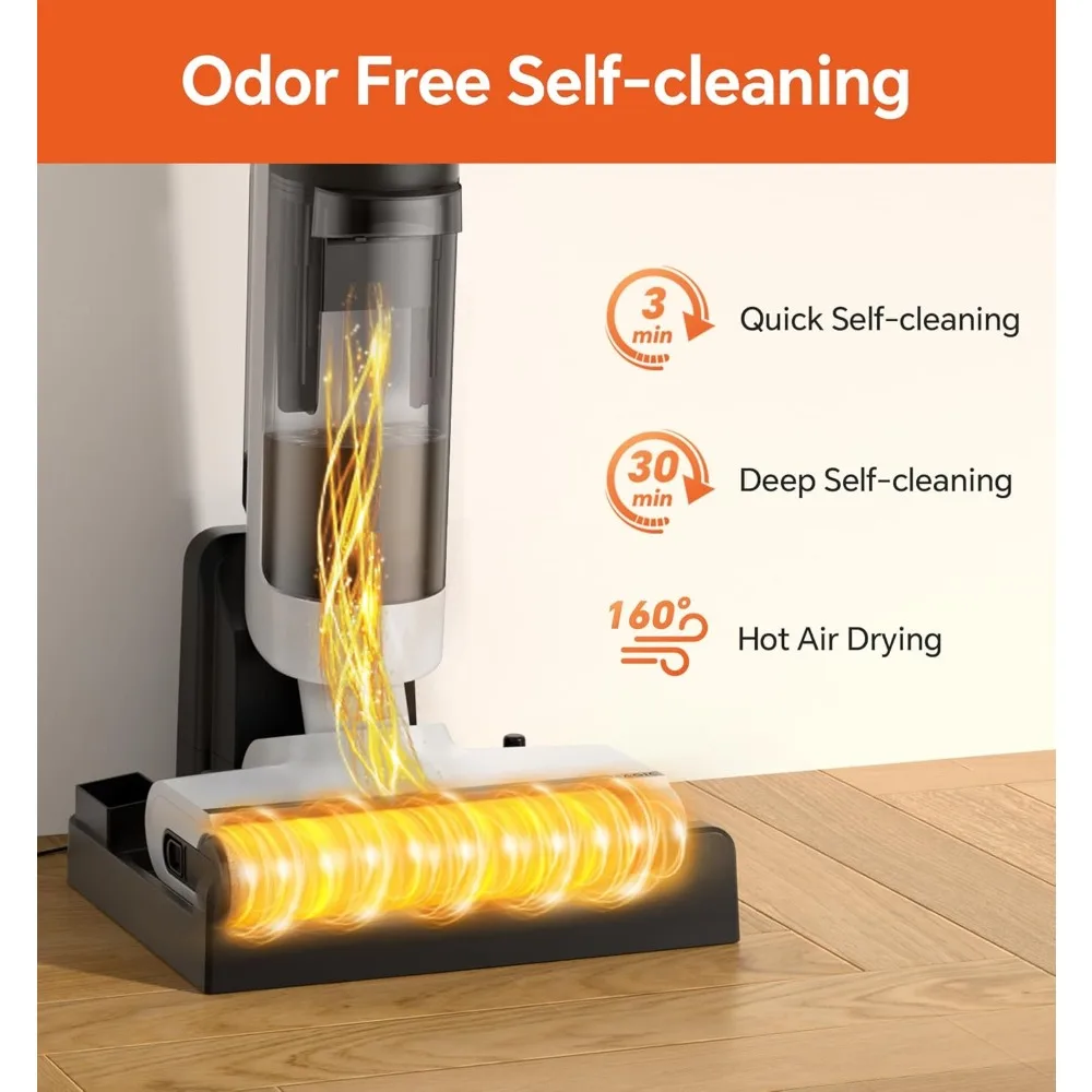 Bezprzewodowy odkurzacz do pracy na sucho i mokro: uniwersalny, lekki mop do twardych podłóg i lepkich zabrudzeń