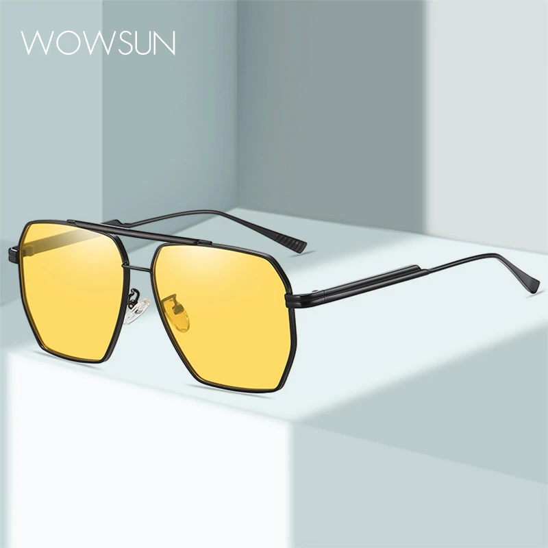 

WOWSUN Tony Stark Polarized Sunglasses for Men Women Vintage Square Metal Frame Iron Man and Spider-Man Eyeglasses