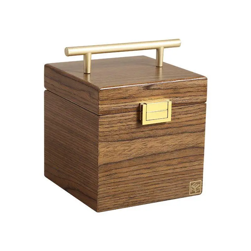 

Jewelry box, wooden retro Chinese hand jewelry, storage box.