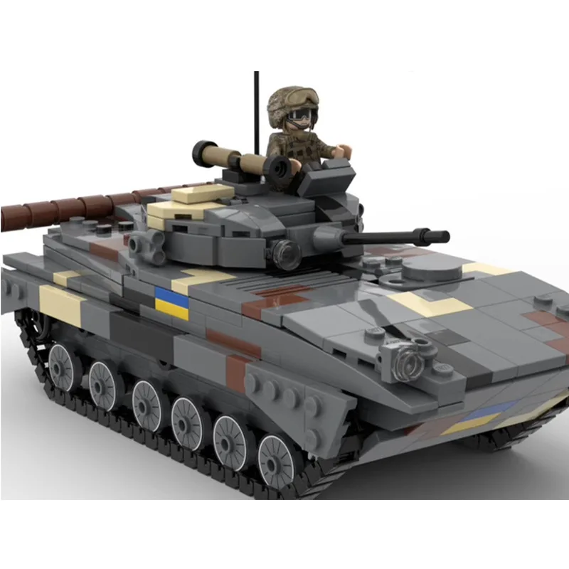 Classic Camouflage BMP2 Military Weapons Toy Infantry Fighting Vehicle Building Blocks Set BMP-2 Bricks Army Kit Kids Gifts