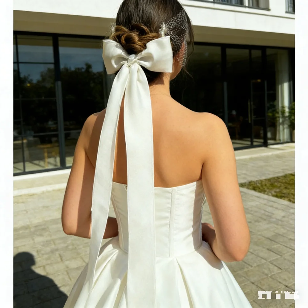 Customized Elegant Midi Ivory Wedding Dresses Sweetheart Tea-Length A-Line Brides Dress Women Vestidos De Novias Gowns 2026