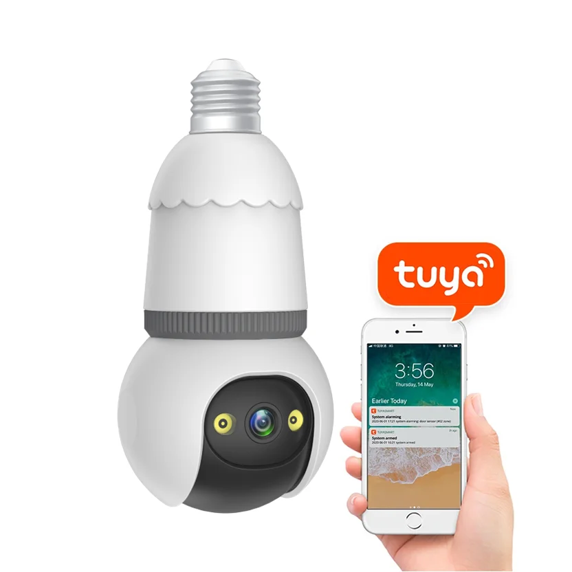 Tuya IP Camera 5MP Light Bulb WiFi Home Security Smart Life APP Security 1080P CCTV Bulb Camera