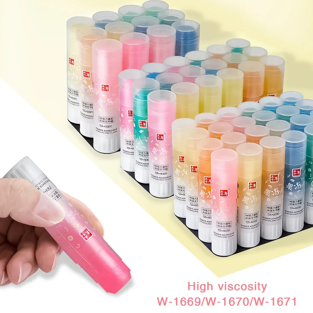 

5pcs jelly solid glue student high viscosity 3 specifications suitable for handicraft art and DIY household products