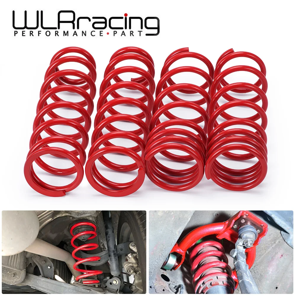 4Pcs Red Coilover Coil Lowering Springs Kit For 88-00 Honda Civic EF EG EK EK3 WLR-TH10R