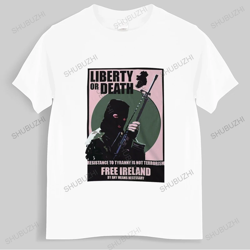 Горячая Распродажа Мужская брендовая футболка Летняя Хлопчатобумажная футболка IRA Liberty or Death Premium футболка DMN2 черная прямая поставка