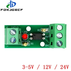 1 Channel Way Optocoupler Isolation Module PC817 EL817 3V-5V 12V 24V Photoelectric Isolator Rail Holder PLC Drive Motor Board