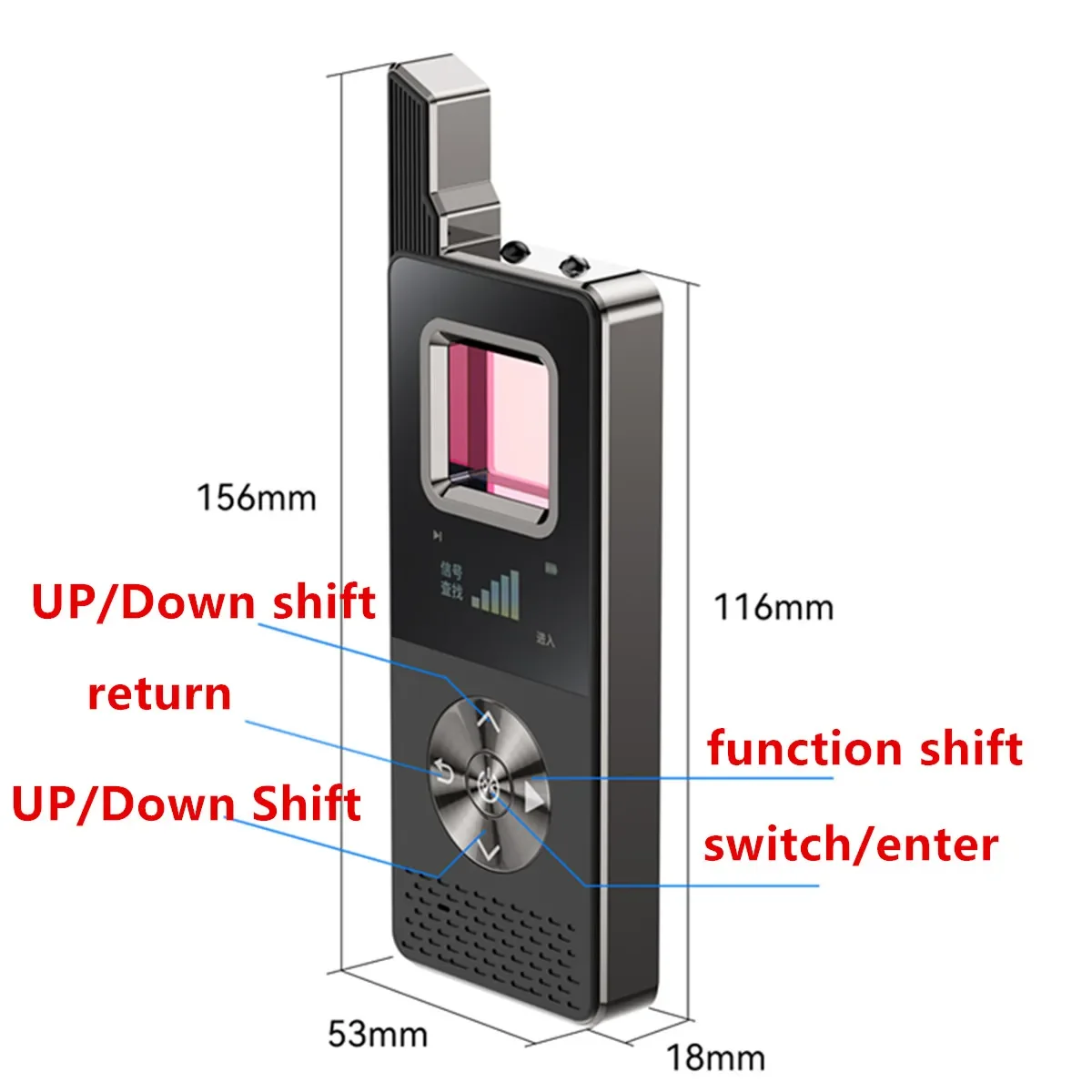 Screen Indicator Detector Cameras GSM Audio Bug Finder Signal lens RF Tracker Multi-function Magnet GPS  Detector Wifi Bluetooth