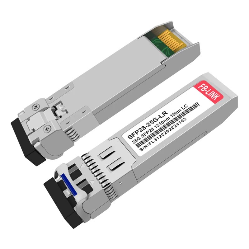 Módulo transceptor LC dúplex 25G SFP28 10km 1310nm, compatible con Cisco ubiquiti Mellanox Mikrotik para interruptor Ethernet