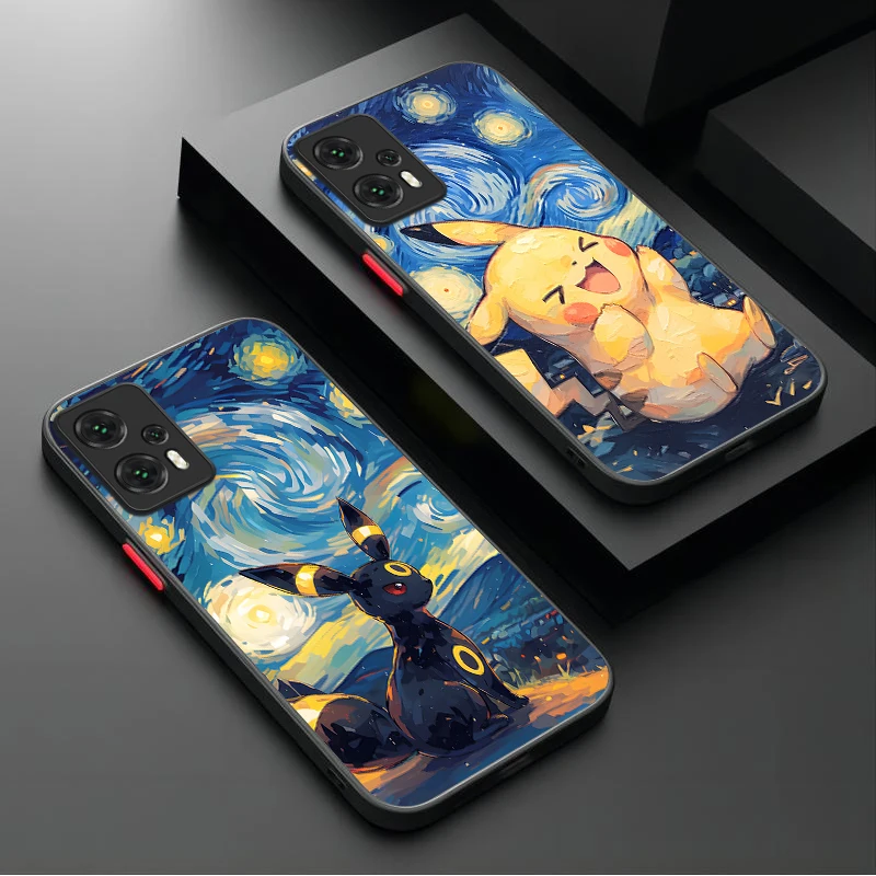 Pokemon Gengar Pikachu Phone Case For Xiaomi Poco x7 X6 X5 X4 GT X3 NFC F6 F5 F4 F3 GT M5 M5S M6 Pro 4G 5G C55 C65 C75 C61 C71