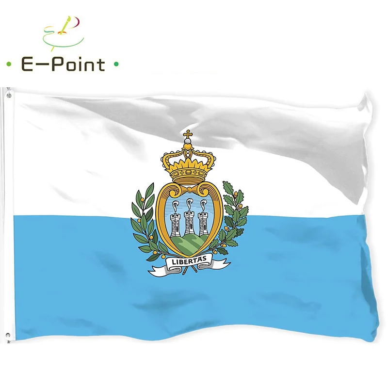 San Marino National Flag 2ft*3ft (60*90cm) 3ft*5ft (90*150cm) Size Christmas Decorations for Home Flag Banner