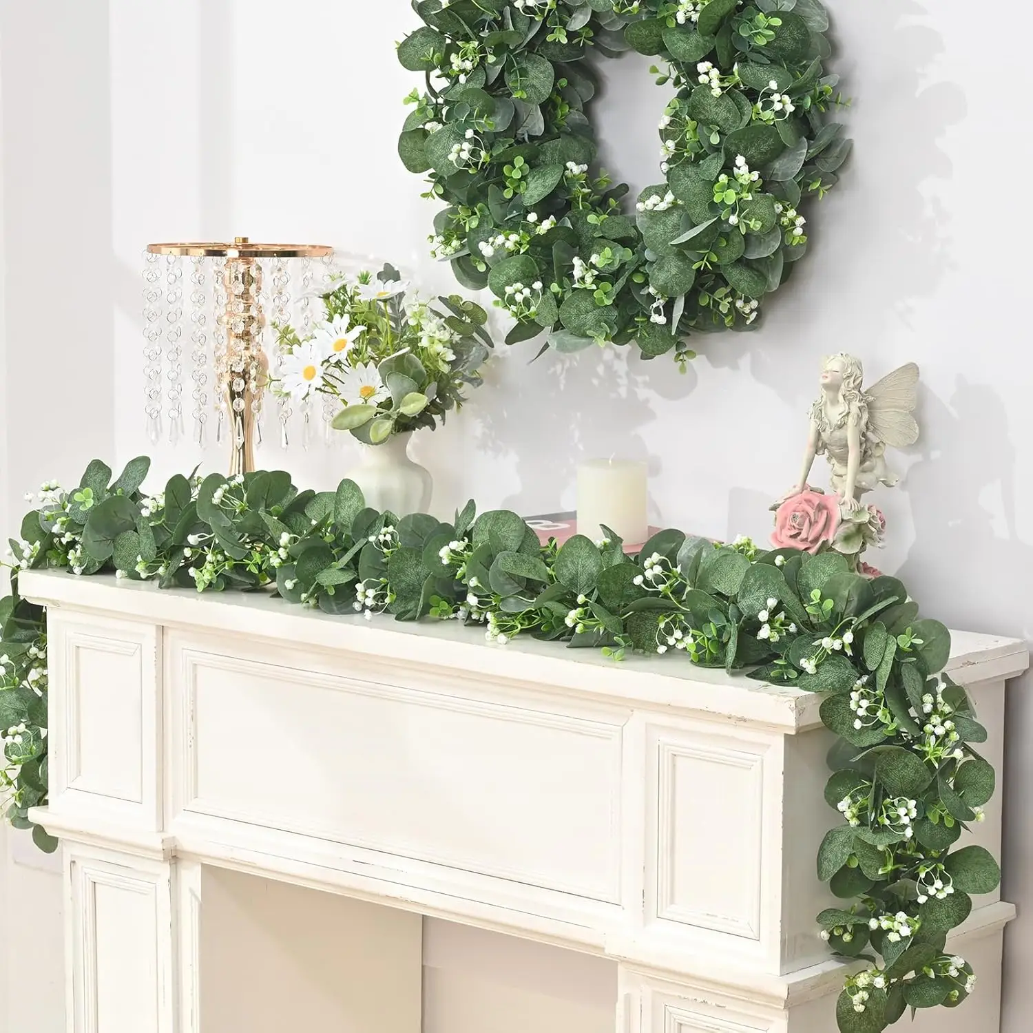 

1Pc Artificial Plants Greenery Foliage Vine Christmas Tree Wedding Garden Ornament Festival Party Home Wall Hanging Table Decor